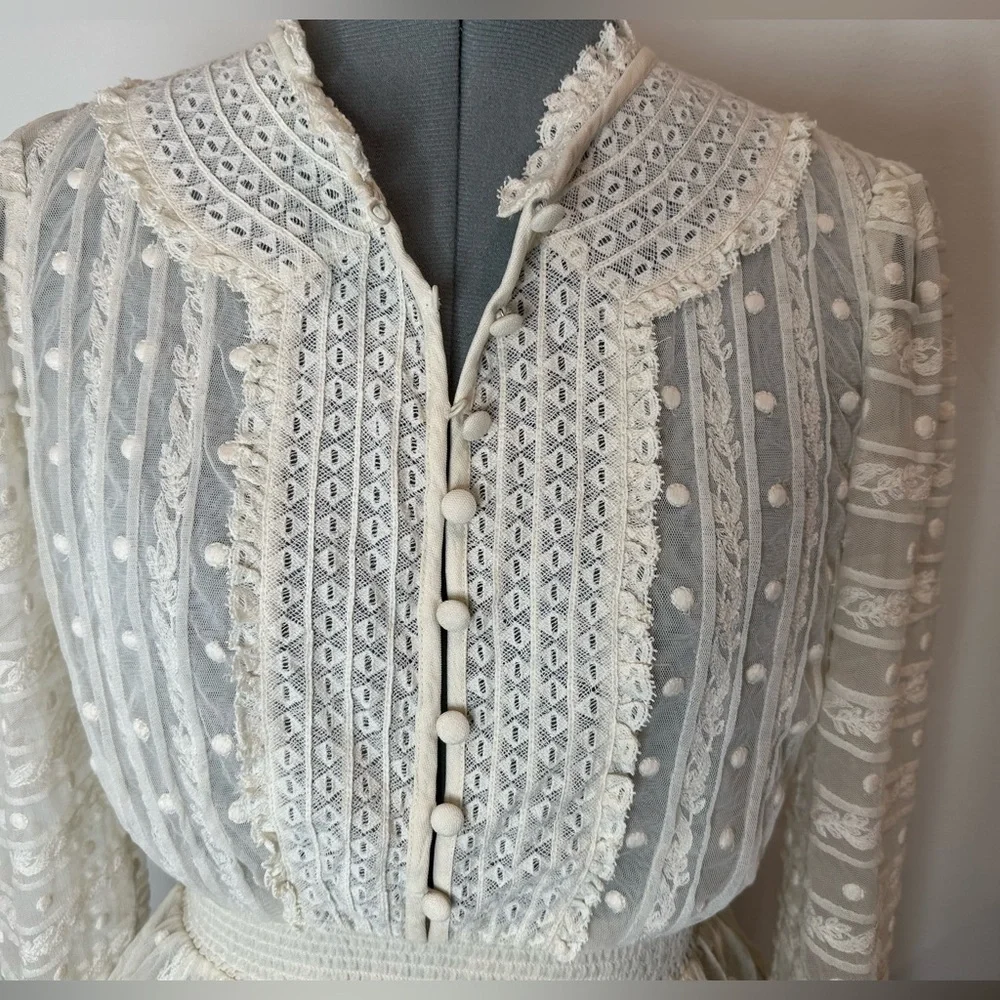 Loveshackfancy Baine Lace Blouse Sample NWT